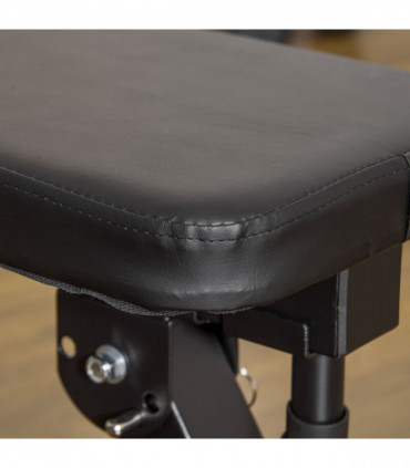 HOMCOM Adjustable Weight Bench with Barbell Rack and Dip Station, Black