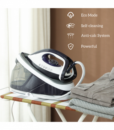 HOMCOM Steam Generator Iron, Large Water Tank, Smart ECO Mode, Self-Cleaning