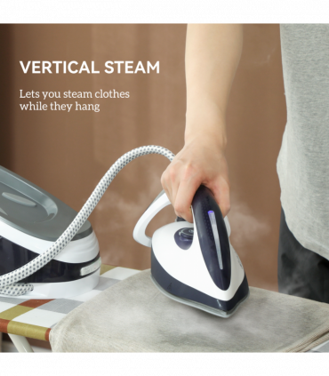 HOMCOM Steam Generator Iron, Large Water Tank, Smart ECO Mode, Self-Cleaning