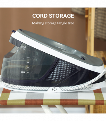 HOMCOM Steam Generator Iron, Large Water Tank, Smart ECO Mode, Self-Cleaning