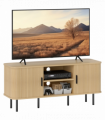 HOMCOM TV Unit for Living Room, TV Stand, Oak Tone