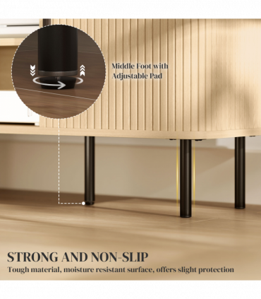 HOMCOM TV Unit for Living Room, TV Stand, Oak Tone