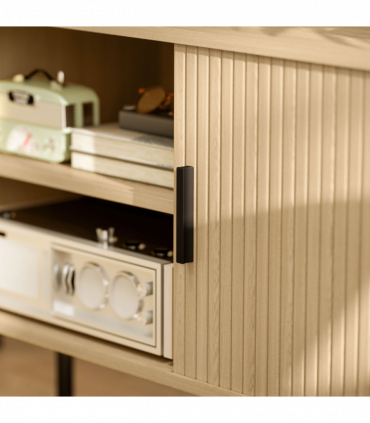 HOMCOM TV Unit for Living Room, TV Stand, Oak Tone