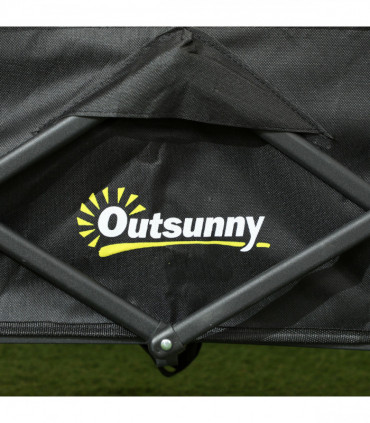 Outsunny 62L Festival Trolley, 120kg Heavy Duty Folding Trolley Cart, Black