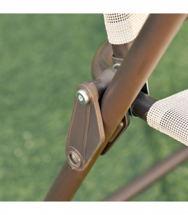 Outsunny 6PC Garden Dining Set Outdoor Furniture Folding Chairs Table Parasol