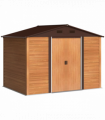Outsunny 9.1x6.4ft Garden Shed, Tool Storage Sliding Door Wood Effect