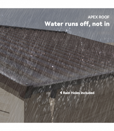 Outsunny 9.1x6.4ft Garden Shed, Tool Storage Sliding Door Wood Effect