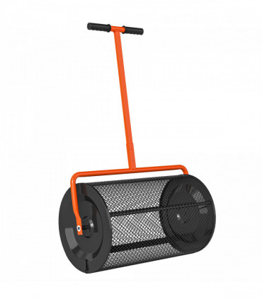 Outsunny Compost Spreader, 24" Garden Spreader w/ Height Adjustable Handle