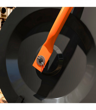 Outsunny Compost Spreader, 24" Garden Spreader w/ Height Adjustable Handle