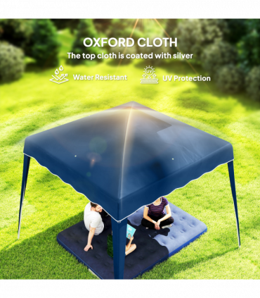 Outsunny Garden Pop up Gazebo Tent Party Water-resistant 2.5 x 2.5M Blue