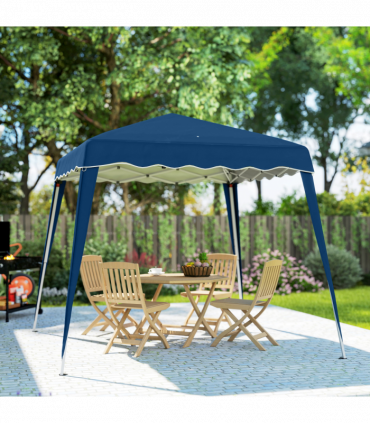 Outsunny Garden Pop up Gazebo Tent Party Water-resistant 2.5 x 2.5M Blue