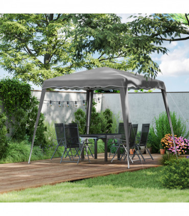 Outsunny Garden Pop up Gazebo Tent Party Water-resistant 2.5 x 2.5M Grey