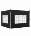 Outsunny Gazebo Side Panels for 3x3(m) or 3x4m Pop Up Gazebo, 2 Pack, Black