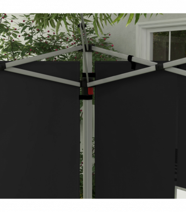 Outsunny Gazebo Side Panels for 3x3(m) or 3x4m Pop Up Gazebo, 2 Pack, Black