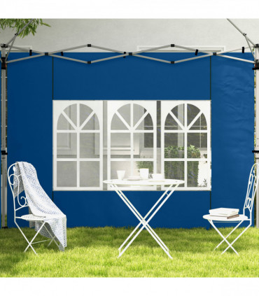 Outsunny Gazebo Side Panels for 3x3(m) or 3x4m Pop Up Gazebo, 2 Pack, Blue