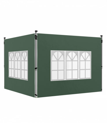 Outsunny Gazebo Side Panels for 3x3(m) or 3x4m Pop Up Gazebo, 2 Pack, Green