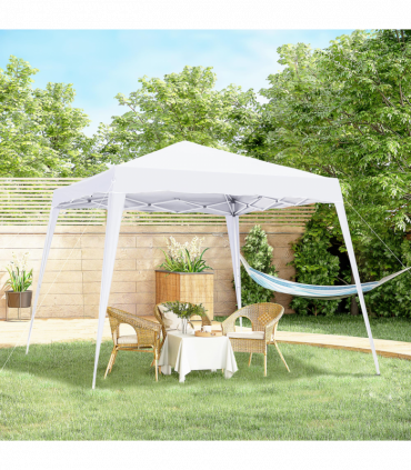 Outsunny Pop-Up  Tent,  3Lx3Wx2.4H m-White