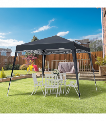 Outsunny Pop-Up Tent,  3Lx3Wx2.4H m-Black