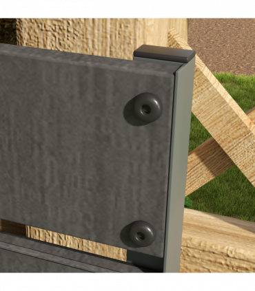 Outsunny Raised Garden Bed with Trellis Standing Patio Planter Box Dark Grey