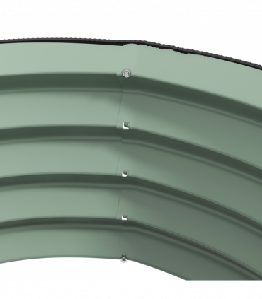 Outsunny Set of 2 Raised Garden Bed Metal Planter Box with Safety Edging, Green