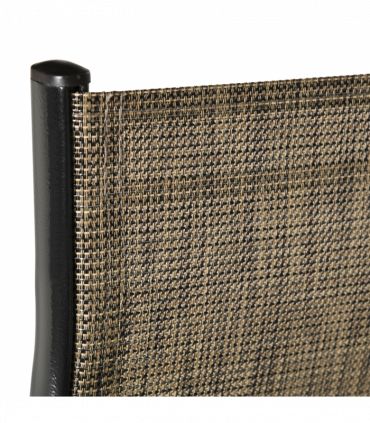 Outsunny Set of 4 Garden Dining Chair Set Outdoor w/ High Back Armrest Brown