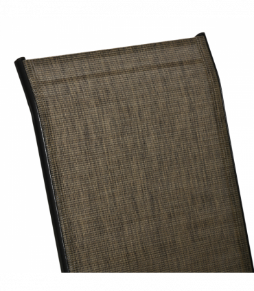 Outsunny Set of 4 Garden Dining Chair Set Outdoor w/ High Back Armrest Brown