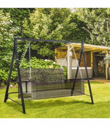Outsunny Swing Stand, Meta Swing Frame, 240kg Weight Capacity, Black