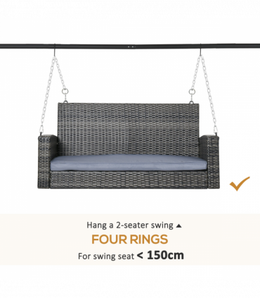 Outsunny Swing Stand, Meta Swing Frame, 240kg Weight Capacity, Black