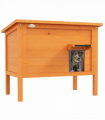 PawHut Outdoor Feral Cat House Insulated w/ Openable Roof - Orange