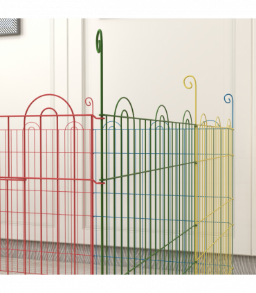 PawHut Pet Playpen Dog Puppy Crate Kennel w/ Door, 60H x Φ156cm