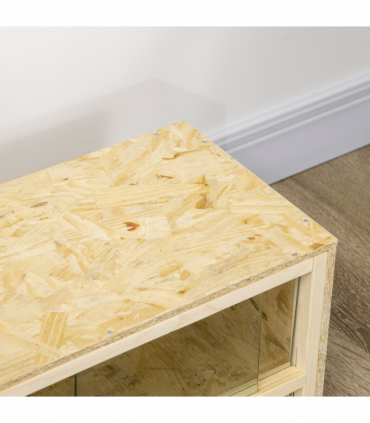 PawHut Reptile Terrarium w/ Transparent Sliding Doors, Breathable Mesh