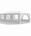 10'x30' Outdoor Party Tent with 8 Removable Sidewalls, Waterproof Canopy Patio Wedding Gazebo, White