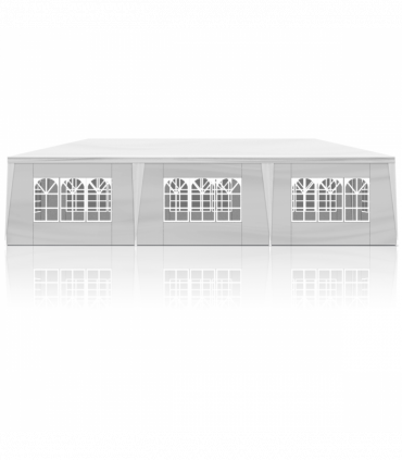 10'x30' Outdoor Party Tent with 8 Removable Sidewalls, Waterproof Canopy Patio Wedding Gazebo, White