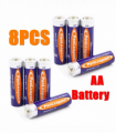 8 PCS AA Batteries 1.5V CarbonZinc AA Battery For Household Appliances Small Devices