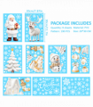 Nepfaivy Christmas Window Stickers Reusable 190Pcs - Double Sided Xmas Window Stickers Christmas Scene, White Christmas Snowflake Reindeer Stickers, Static Window Clings for Christmas Decorations