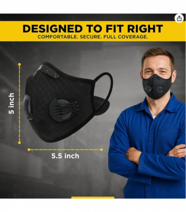 Reusable Half Face Cover Mask w/ Filter Cycling Outdoor Sport Face Mask