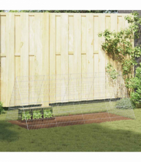 vidaXL Rabbit Cage Silver 215 x 100 x 85 cm Galvanised Steel