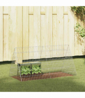 vidaXL Rabbit Cage Silver 110 x 55 x 55 cm Galvanised Steel