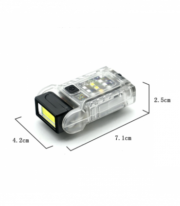 USB Rechargeable LED Flashlight Camping Hiking 7-Modes FlashLight Mini Emergency Work Light
