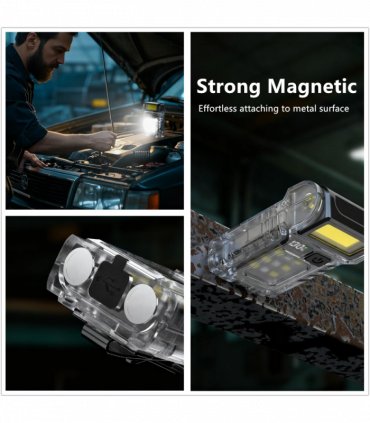 USB Rechargeable LED Flashlight Camping Hiking 7-Modes FlashLight Mini Emergency Work Light