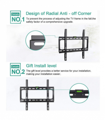 TV WALL BRACKET MOUNT SLIM FOR 26 30 32 40 42 50 63 INCH FLAT 3D LCD LED PLASMA