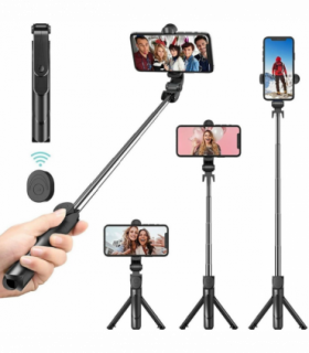 Bluetooth Selfie Tripod Telescopic Stick Remote Monopod Extendable Phone Holder