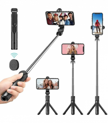 Bluetooth Selfie Tripod Telescopic Stick Remote Monopod Extendable Phone Holder