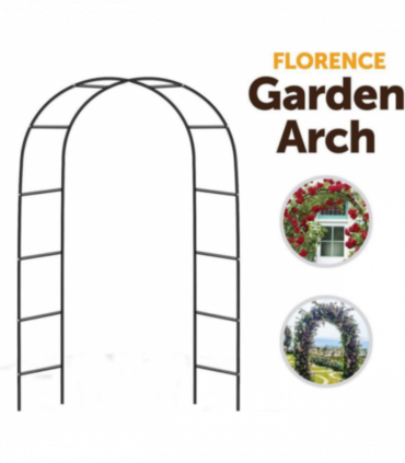 7.9FT Garden Arch Trellis Arched Balloon Climbing Plant Metal Tubular Archway