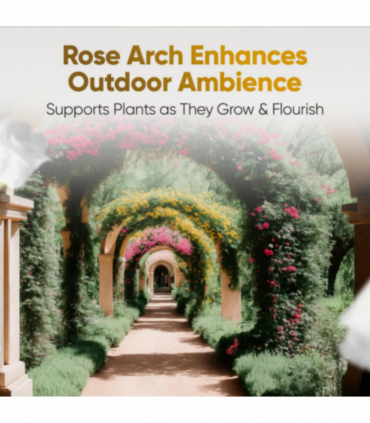 7.9FT Garden Arch Trellis Arched Balloon Climbing Plant Metal Tubular Archway