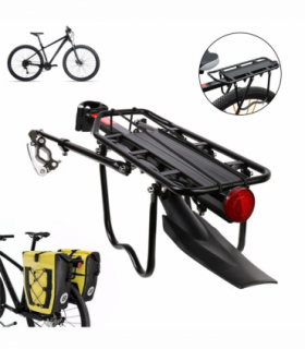 Aluminum Alloy Bicycle Rear Pannier Rack Mountain Bike Rear Carrier with Adjustable Fender