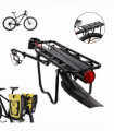 Aluminum Alloy Bicycle Rear Pannier Rack Mountain Bike Rear Carrier with Adjustable Fender