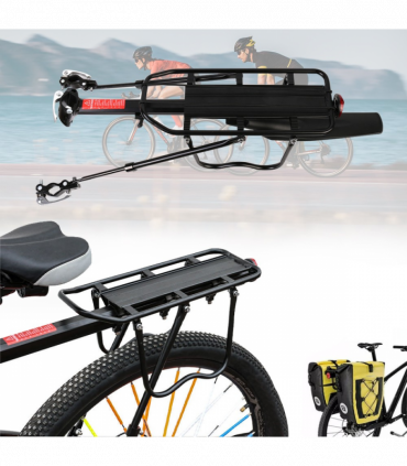 Aluminum Alloy Bicycle Rear Pannier Rack Mountain Bike Rear Carrier with Adjustable Fender