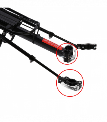 Aluminum Alloy Bicycle Rear Pannier Rack Mountain Bike Rear Carrier with Adjustable Fender