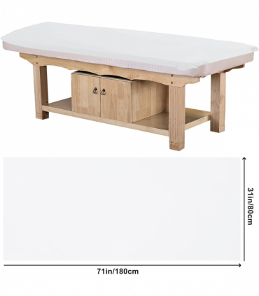 Disposable Massage Bed Face Covers, Non-Woven Fabric of Beauty Chair Sheets, Oil-Waterproof Spa Bed Sheets for Beauty Salon, Hotels, Tattoo